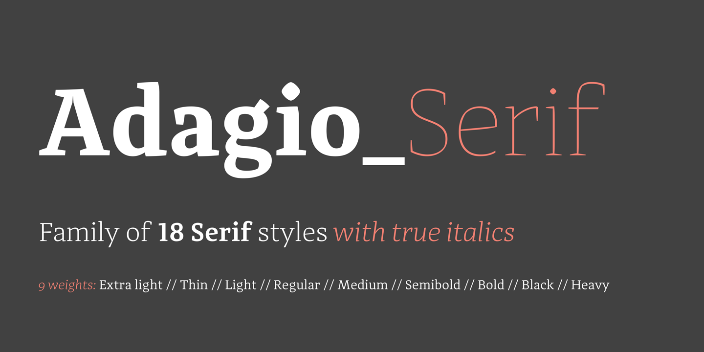 Example font Adagio Serif #1